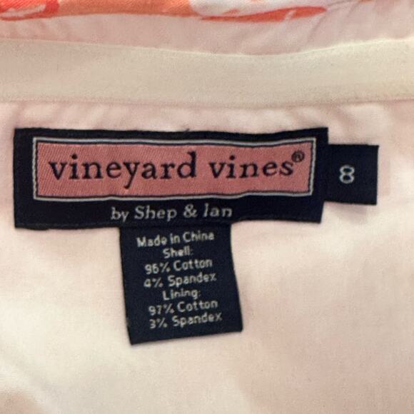 Vineyard Vines Strapless Faux Wrap Sand Dollar Dress Size 8 - Picture 7 of 8